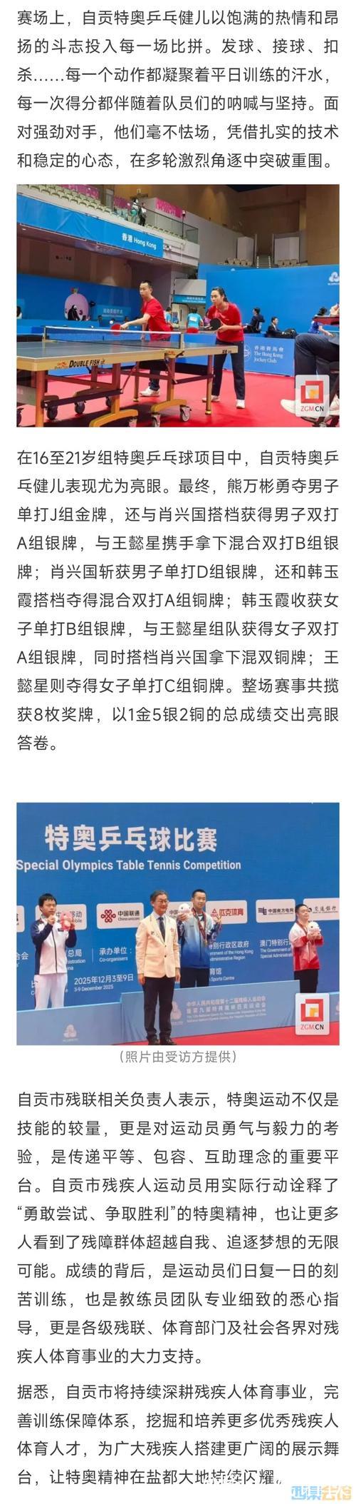 自贡特奥健儿羽坛夺8金2银1铜 全国赛场展风采 自贡特奥健儿羽坛夺8金2银1铜 全国赛场展风采